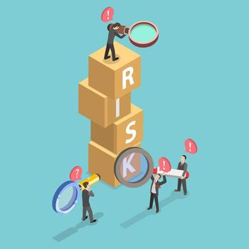Business risk management concept illustration vector