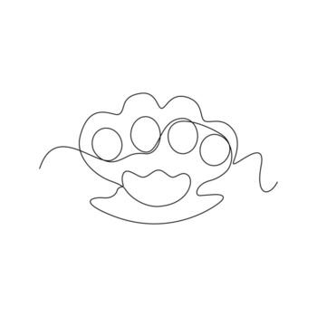 one line art Knuckle illustration. line art, one continuous line, simple, hand drawn and sketch style. for icons, symbols, signs or logos vector