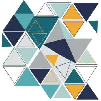 abstrato geométrico triângulo arte com legal e caloroso cor paletas e dinâmico padrões transparente fundo png