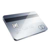 argento credito carta con patata fritta isolato su trasparente sfondo png