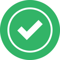 círculo verde Verifica marca png