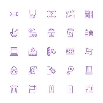 vacío diseño íconos presentando 25 en medio carrera contorno estilo escalable íconos para multiplataforma interfaces vector