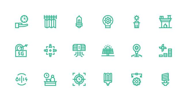 18 fuerte carrera línea íconos para eficiente gráficos organizado paquete para proyecto bienes vector