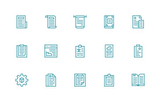 Specifications Visual Pack containing 15 Regular Line Icons Digital Product Icons for Fast Delivery vector
