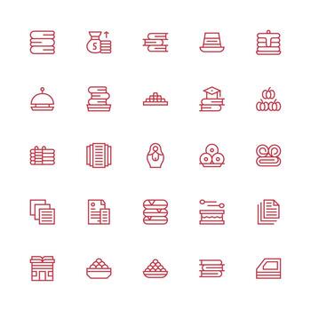 medio carrera contorno íconos desde apilar conjunto con 25 vectores de múltiples fines icono conjunto