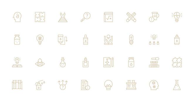 solución diseño íconos presentando 32 en Delgado línea estilo pulcramente diseñado íconos para web plataformas vector