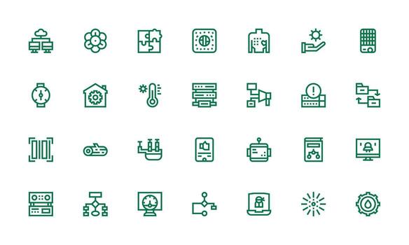 28 negrita línea estilo íconos desde sistema colección icono conjunto para web vector