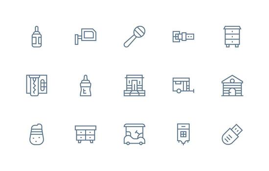 15 Regular Line Vectors for Small Theme Fully Editable Icon Set for Web