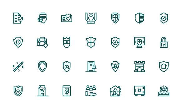 28 Bold Line Icons for Safeguard Graphics Icons Built for Visual Consistency Pack vector