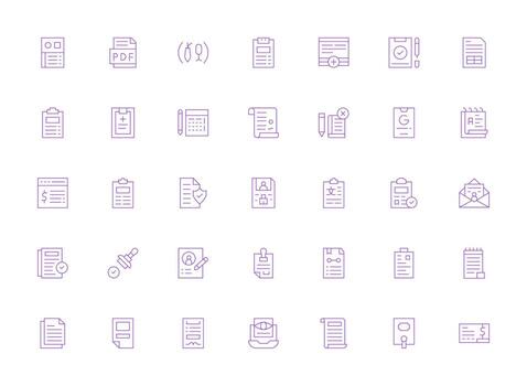 Light Line Icons from Form Set with 35 Vectors Responsive Icon Set for Flexible Layouts