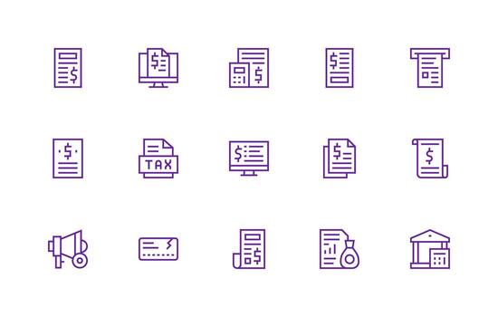 15 Regular Line Vectors for Statement Theme Icons Built for Visual Consistency Pack