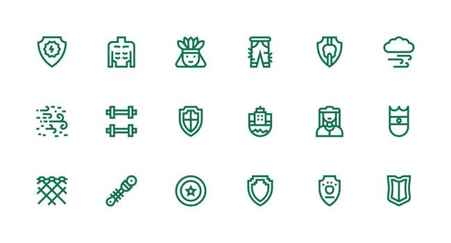 Strong Stroke Line Icons from Strong Set with 18 Vectors Full Icon Library for UI Designers