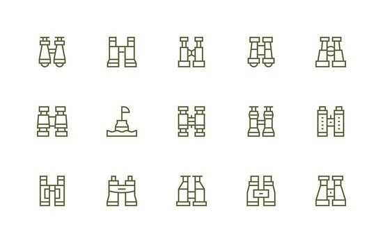 15 Regular Line Vectors for Spotting Theme Dashboard Icon Series