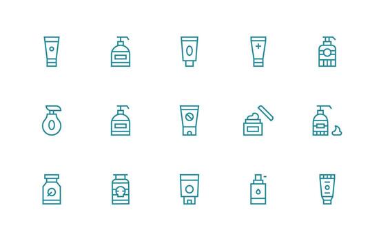 loción visual paquete conteniendo 15 regular línea íconos interfaz íconos para diario utilizar vector