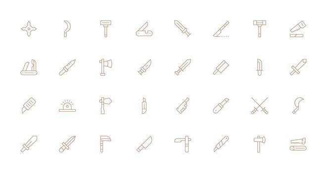 32 Thin Line Style Icons from Blade Collection UI and UX Focused Icon Collection vector