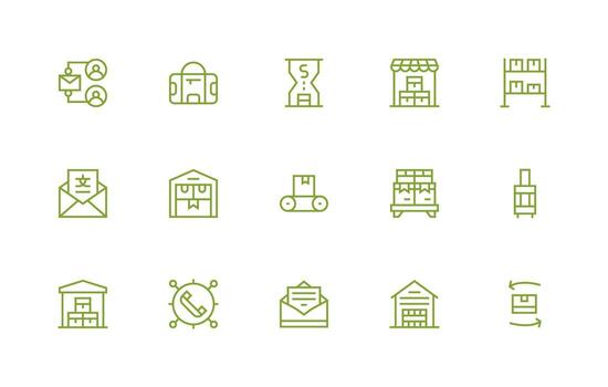 regular línea estilo saliente íconos con 15 vectores bien estructurado íconos para creativo utilizar