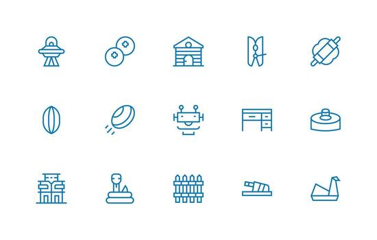 Flat Visual Pack containing 15 Regular Line Icons Scalable Icons for All Themes vector