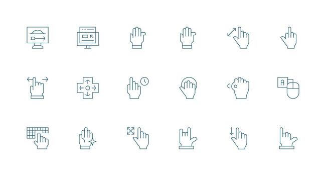 Minimal Line Icons from Cursor Set with 18 Vectors All-Purpose Icon Design Pack
