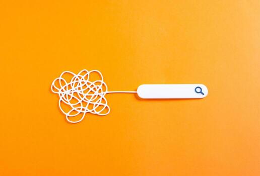 Find a solution to a problem through a search line or ask AI. Form a request, create a prompt, digital assistance, innovation tools, knowledge sharing, online learning, AI-powered answers. photo