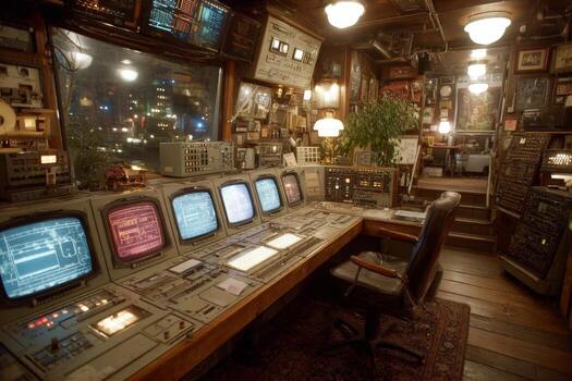 The control room of the space station photo