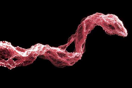 A red snake is shown on a black background photo