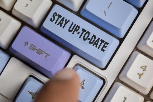 permanecer A hoy en el botón teclado foto