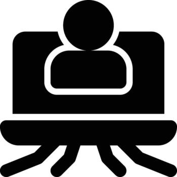 Root, Super User, Root User Glyph Solid Icon vector