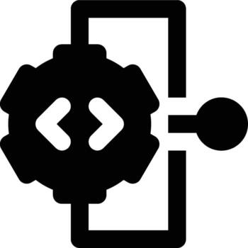 Logic Gate, Logic, Gateway Glyph Solid Icon vector