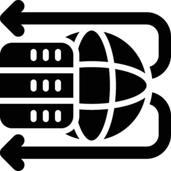 Reverse Proxy, Reverse, Proxy Glyph Solid Icon vector