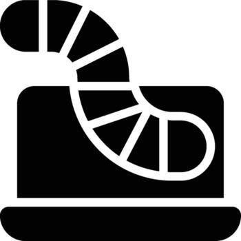 computadora gusano, gusano, malware glifo sólido icono vector