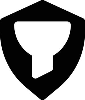 seguridad filtrar, filtración, seguridad glifo sólido icono vector
