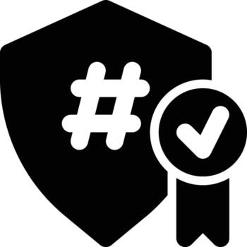 Secure Hash, SHS, Secure Glyph Solid Icon vector