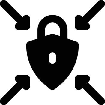 Penetration, Attacking, Hacking Glyph Solid Icon vector