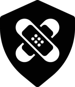 Patch, Patching, Fixing Glyph Solid Icon vector