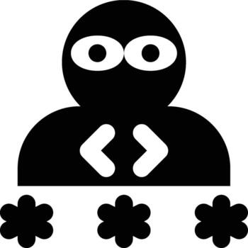 Cracking, Password, Cracker Glyph Solid Icon vector