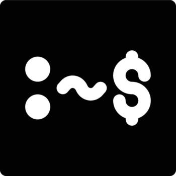 Linux Shell, Shell, Linux Glyph Solid Icon vector