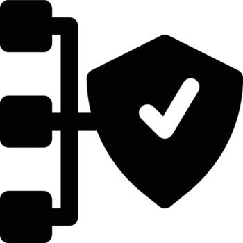 seguridad atributos, seguridad, atributos glifo sólido icono vector