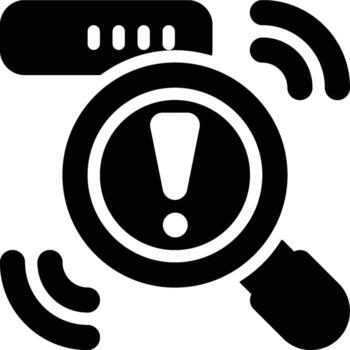 Detection System, IDS, Intrusion Glyph Solid Icon vector