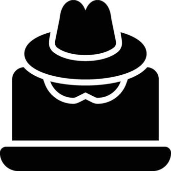 Espionage, Cyber, Hacker Glyph Solid Icon vector