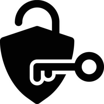 Decryption, Key, Decipher Glyph Solid Icon vector