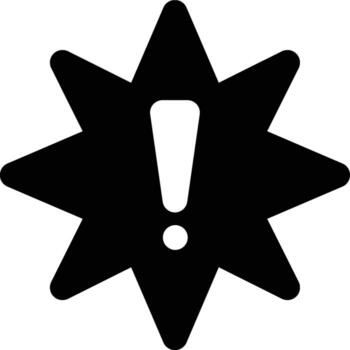 Error, Warning, Trouble Glyph Solid Icon vector