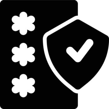 Cipher, Text, Encryption Glyph Solid Icon vector