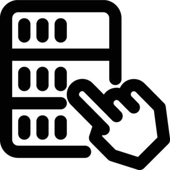 Query, Action, Select Outline Icon vector