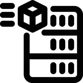 Cache, Data, Database Outline Icon vector