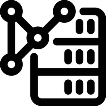 NoSQL, No SQL, Unstructured Outline Icon vector