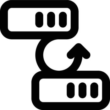 Backup, Recovery, Restore Outline Icon vector