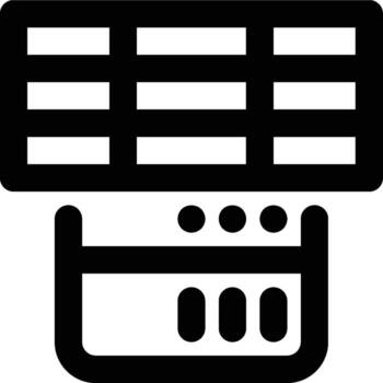 Table, Data, Record Outline Icon vector