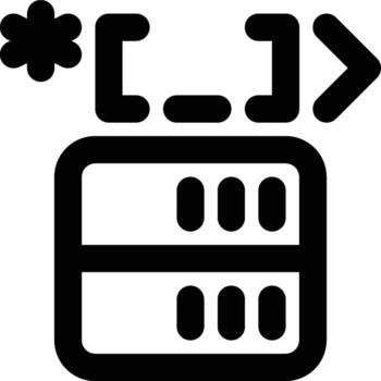SQL, Structured Language, Syntax Outline Icon vector