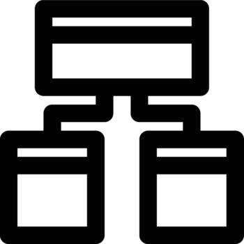 Normalization, SQL, Tables Outline Icon vector