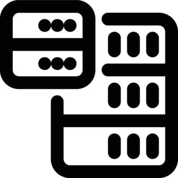 base de datos instancia, instancia, base de datos contorno icono vector